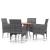 Set mobilier de grădină, 5 piese, gri, poliratan GartenMobel Dekor