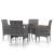 Set mobilier de grădină, 5 piese, gri, poliratan GartenMobel Dekor