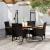 Set mobilier de grădină, 5 piese, negru, poliratan GartenMobel Dekor