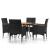 Set mobilier de grădină, 5 piese, negru, poliratan GartenMobel Dekor