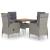 Set mobilier grădină, 5 piese, gri, poliratan, lemn acacia GartenMobel Dekor