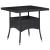 Set mobilier grădină, 3 piese, negru, poliratan și sticlă GartenMobel Dekor