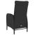 Set mobilier grădină, 3 piese, negru, poliratan și sticlă GartenMobel Dekor