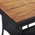 Set mobilier grădină, 5 piese, negru, poliratan și lemn acacia GartenMobel Dekor