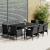 Set mobilier de grădină, 11 piese, gri, poliratan GartenMobel Dekor