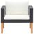 Set mobilier de grădină cu perne, 5 piese, negru, poliratan GartenMobel Dekor