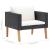 Set mobilier de grădină cu perne, 5 piese, negru, poliratan GartenMobel Dekor
