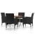 Set mobilier de grădină, 5 piese, negru, poliratan GartenMobel Dekor