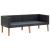 Set mobilier de grădină cu perne, 3 piese, negru, poliratan GartenMobel Dekor