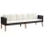 Set mobilier de grădină cu perne, 3 piese, negru, poliratan GartenMobel Dekor