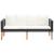 Set mobilier de grădină cu perne, 3 piese, negru, poliratan GartenMobel Dekor