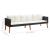 Set mobilier de grădină cu perne, 3 piese, negru, poliratan GartenMobel Dekor