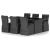 Set mobilier de exterior cu perne, 7 piese, negru, poliratan GartenMobel Dekor