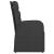 Set mobilier de exterior cu perne, 11 piese, negru, poliratan GartenMobel Dekor