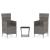 Set mobilier de grădină cu perne, 3 piese, gri, poliratan GartenMobel Dekor