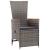 Set mobilier de grădină cu perne, 3 piese, gri, poliratan GartenMobel Dekor