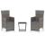 Set mobilier de grădină cu perne, 3 piese, gri, poliratan GartenMobel Dekor