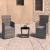 Set mobilier de grădină cu perne, 3 piese, gri, poliratan GartenMobel Dekor