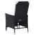 Set mobilier de grădină cu perne, 3 piese, negru, poliratan GartenMobel Dekor