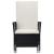 Set mobilier de grădină cu perne, 3 piese, negru, poliratan GartenMobel Dekor