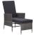 Set mobilier de grădină cu perne, 3 piese, gri, poliratan GartenMobel Dekor