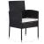 Set mobilier de grădină, 5 piese, negru, poliratan GartenMobel Dekor