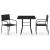 Set mobilier de grădină, 3 piese, negru, poliratan GartenMobel Dekor