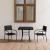 Set mobilier de grădină, 3 piese, negru, poliratan GartenMobel Dekor