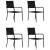 Set mobilier de grădină, 5 piese, negru, poliratan GartenMobel Dekor