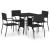 Set mobilier de grădină, 5 piese, negru, poliratan GartenMobel Dekor