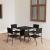 Set mobilier de grădină, 5 piese, negru, poliratan GartenMobel Dekor