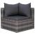 Set mobilier de grădină cu perne, 10 piese, gri, poliratan GartenMobel Dekor