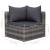 Set mobilier de grădină cu perne, 10 piese, gri, poliratan GartenMobel Dekor