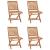 Set mobilier de grădină, 5 piese, lemn masiv de tec GartenMobel Dekor