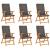 Set mobilier de grădină cu perne gri, 7 piese, lemn masiv tec GartenMobel Dekor