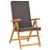 Set mobilier de grădină cu perne gri, 7 piese, lemn masiv tec GartenMobel Dekor