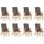 Set mobilier de grădină cu perne gri, 9 piese, lemn masiv tec GartenMobel Dekor