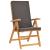 Set mobilier de grădină cu perne gri, 9 piese, lemn masiv tec GartenMobel Dekor