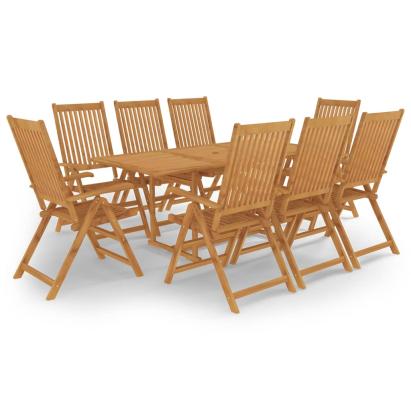 Set mobilier de grădină, 9 piese, lemn masiv de tec GartenMobel Dekor