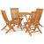 Set mobilier grădină, 5 piese, lemn masiv de tec GartenMobel Dekor