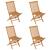 Set mobilier de grădină, 5 piese, lemn masiv de tec GartenMobel Dekor