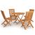 Set mobilier de grădină, 5 piese, lemn masiv de tec GartenMobel Dekor