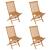 Set mobilier de grădină, 5 piese, lemn masiv de tec GartenMobel Dekor