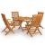 Set mobilier de grădină, 5 piese, lemn masiv de tec GartenMobel Dekor