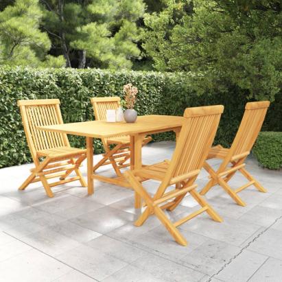 Set mobilier grădină, 5 piese, lemn masiv de tec GartenMobel Dekor