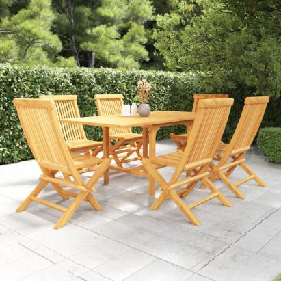 Set mobilier grădină, 7 piese, lemn masiv de tec GartenMobel Dekor