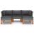Set mobilier de grădină cu perne, 5 piese, gri, poliratan GartenMobel Dekor