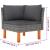 Set mobilier de grădină cu perne, 6 piese, gri, poliratan GartenMobel Dekor