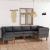 Set mobilier de grădină cu perne, 6 piese, gri, poliratan GartenMobel Dekor