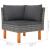Set mobilier de grădină cu perne, 6 piese, gri, poliratan GartenMobel Dekor